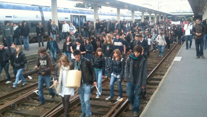 La gare de Brest ce matin. © Le Télégramme La gare de Brest ce matin. © Le Télégramme